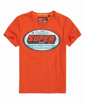 Superdry Heritage Classic Férfi Pólók Narancssárga | AVNMZ3748